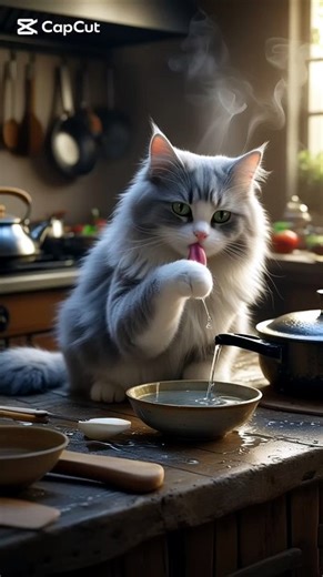 Cat Kitchen Morning Rituals 😻🍳  Cute Daily Routine