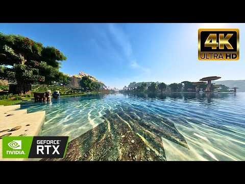 HYPER-REALISTIC MINECRAFT AT MAX SETTINGS 🤩 DISTANT HORIZONS + PATRIX 128X 🤩| NVIDIA RTX 4K🔥