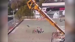 Video emerges of construction site collapse