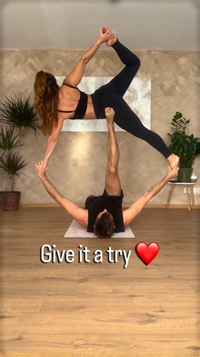 Acro.mance - Acroyoga Couple on Instagram: "Try this one 😊✨ #acroyoga #acro #acroyogapose"