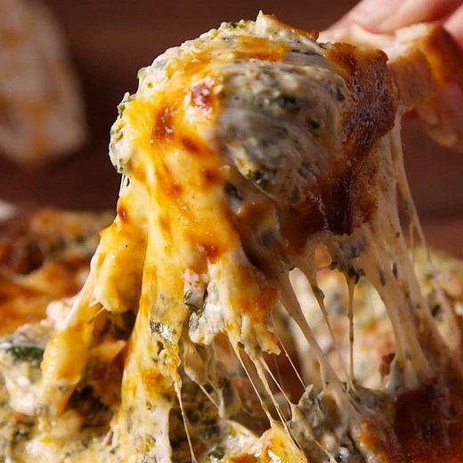 489K views · 5.3K reactions | Cheesy Bacon Spinach Dip is the best...