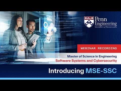 March 18, 2026 - Admissions Webinar - MSE-SSC Online with Program Director Michael Hicks
