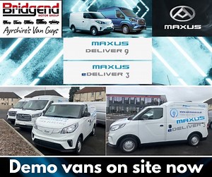 MAXUS DELIVER 9 & e-DELIVER 3 Demo vans now on site. At Bridgend Motor Group we are proud to be Ayrshire’s only authorised dealer for the new MAXUS range of commercial vehicles. 2020 has already been a historic year for MAXUS, having rebranded from its original LDV moniker in April. MAXUS also launched two brand-new platform vehicles; the MAXUS DELIVER 9, the brand’s new flagship LCV, and the e DELIVER 3 - a fully electric medium-size van which clocks 200 miles in a single charge. Coming in both