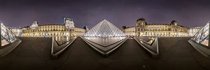 Paris - Louvre Pyramides at night 360 Panorama | 360Cities