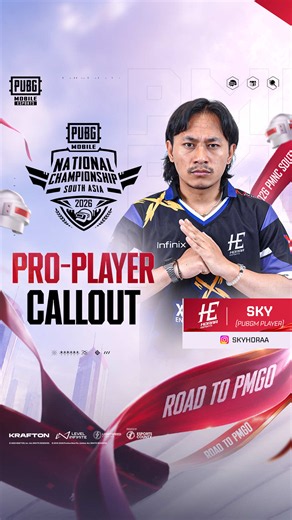 From one of South Asia’s most recognized PUBG MOBILE pros to the next generation of competitors. Team HORAA’s Sky is calling on every squad to register for the 2026 PMNC South Asia Fall. Your journey to PMGO begins now. 🗓️Registration Period: 15th June - 5th July 🌐Register Now: https://cdn.partner.esports.pubgmobile.com/os-pubgm/en/link.html?scheme=igame1320://?module=1000096&ref=EECA 📱 Or register in-game via the Tournament portal #PUBGMOBILE #PUBGMESPORTS #2026PMNC #PMNCSouthAsia #RoadToPMG
