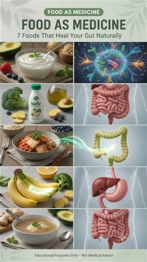 The 7 Best Foods For A Happy Gut #guthealth #nutrition #healthtips