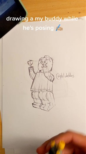 Drawing a Lego Man in a Different Pose - Art Tutorial