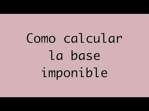 Como calcular la base imponible