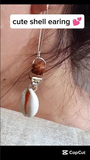 DIY Cute Shell Earrings 🌸✨ | Simple & Stylish Aesthetic beachy Look