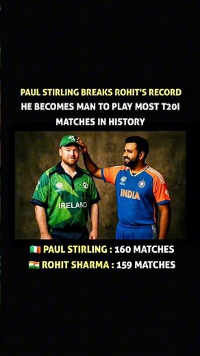 Paul Stirling Breaks Rohit Sharma’s Historic T20I Record 🔥