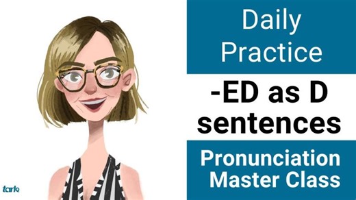 Suffix -ED Shadowing Practice D Sentences Daily Pronunciation American English Master Class | Jennifer Tarle