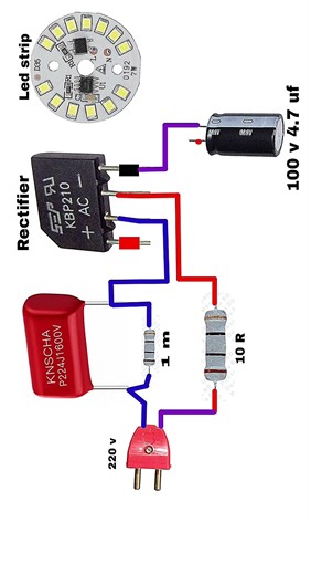 AC 220V LED Light Circuit Without Transformer#AC220VLED #LEDDriverCircuit