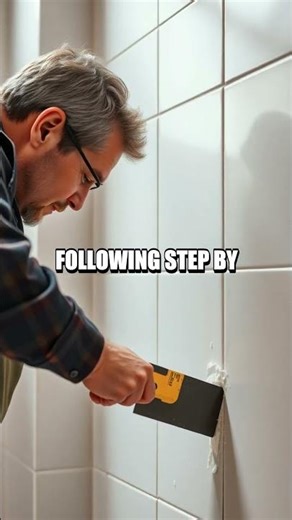 Tiny Bathroom Tile Accent Wall Tutorial for Beginners