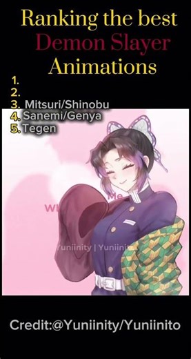 Ranking the best Demon Slayer animations #demonslayer #anime #ranking #animation