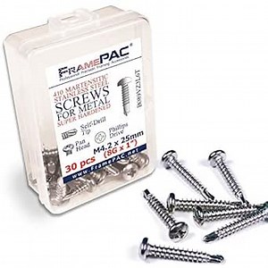 #8 x 1/2" Sheet Metal Screws 410 Martensitic Stainless Steel Self-Drilling Pan Head Phillips Drive Screw(Pack of 48 - M4.2 x 13mm)
