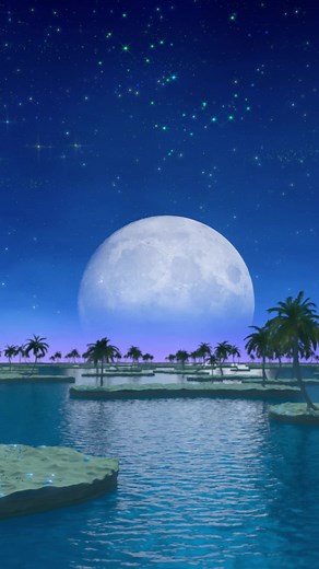 Calm Moon ASMR: Relaxing Music for Night - Moon Night View