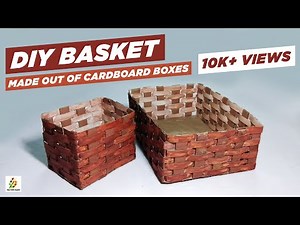 DIY Cardboard Basket from Cardboard Boxes || step by step tutorial || DIY with sayan