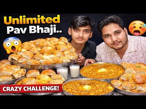 🤤 Street Style Pav Bhaji Eating Challenge | Full Spicy Test! #asmr #challenge 