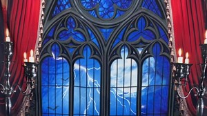 5x7ft Gothic Vampire Medieval Castle Photography Backdrop
