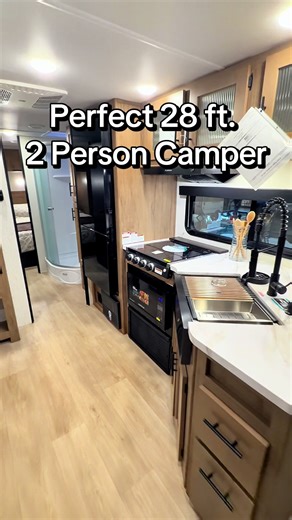 2025 Forest River RV Cherokee Grey Wolf 23MK 🔥 Perfect 2 person couple’s camper with room to sleep 4 people comfortably! This couple’s travel trailer has a comfortable rear living layout with large surrounding windows, spacious kitchen, large bathroom and comfortable king bedroom! #rv #camper #traveltrailer #rvtour
