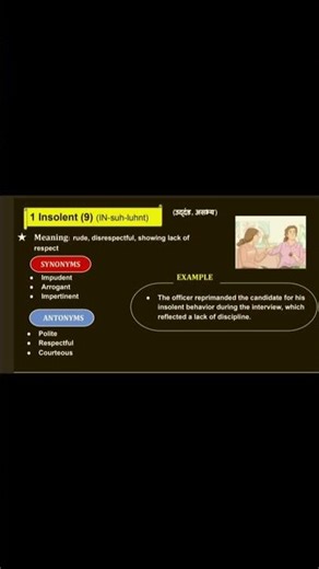 Insolent Meaning | Daily English Vocabulary 📚✨
