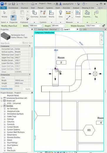 hvac duct #revit_mep