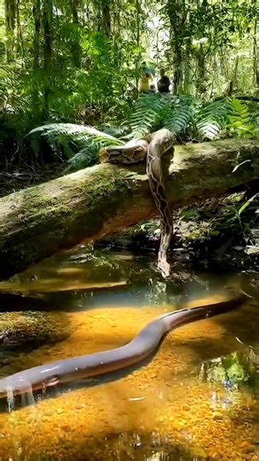 Python vs Electric Eel 🤯⚡️🐍 #animals #wildlife #viral #trending #reel #reels #fbreels #fypシ #reelviral #foryouシ | Riteek Kashyap