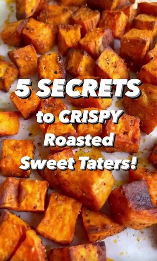 How to Make CRISPY Roasted Sweet Potatoes