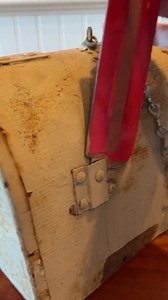 Vintage Metal Rural Mailbox: Beige Farmhouse Decor With Red Flag - Etsy