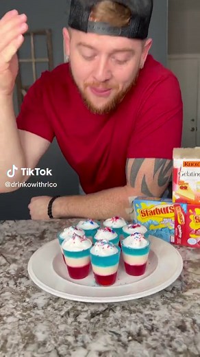 Red, White & Blue Jello Shots Recipe | Cherry Starburst Vodka