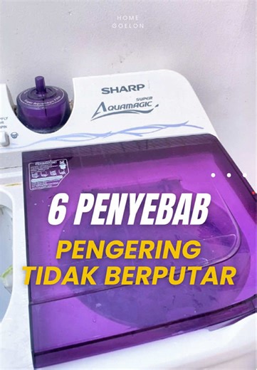 Masalah yang sering terjadi pada mesin cuci adalah pengering mesin cuci tidak berputar. Biasanya disebabkan oleh timer mesin cuci, kapasitor mesin cuci, dinamo pengering, switch penutup, atau tali rem pengering. Sebelum ganti mesin cuci baru, cek dulu sparepartnya. #pengeringmesincuci #sparepartmesincuci #teknisimesincuci #servismesincuci #mesincuci