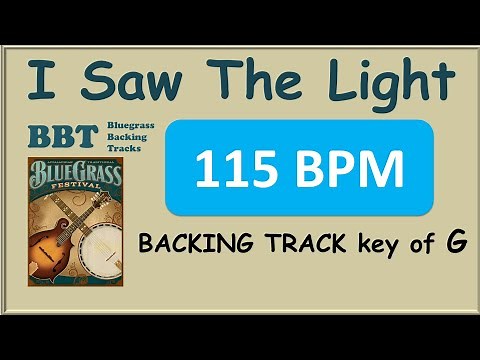 I Saw the Light 115 bpm bluegrass gospel backing track