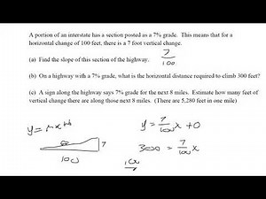 Slope and grade of a highway