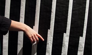 scientific skin: responsive   conductive ink tapestry installation