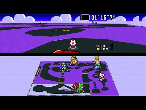 Super Mario Kart Hack: Epic Tio Kart / 150cc / in HD 16:9 / SNES / bsnes