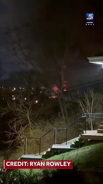 Massive fire seen near Interstate 471 in Newport