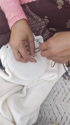 bullion knot stitch # embroidery design #youtube # shorts