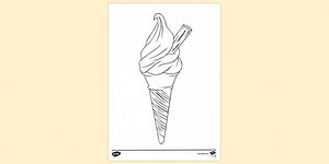 Ice Cream colouring sheet