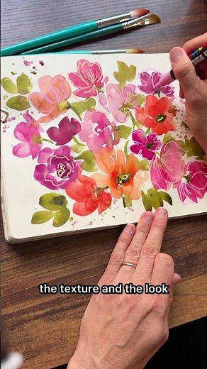 Painting watercolor and mixed media flowers for peace!