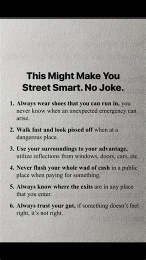 6 Street Smart Tips You Need to Know 😳 | This Might Actually Save Your Life