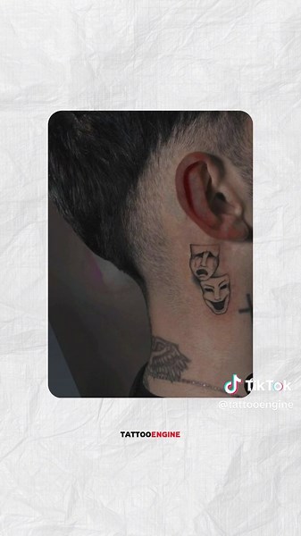Behind the Ear Tattoo Ideas for Men