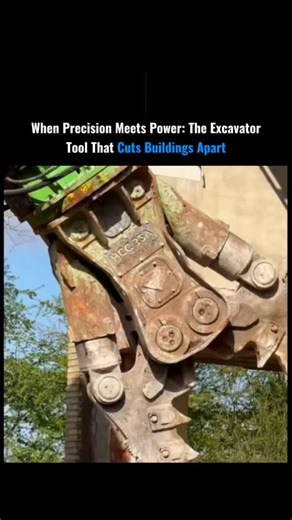 Trendingsociety on Instagram: "A hydraulic demolition shear attachment like the Hydraram HCC-32V transforms an excavator into a precision demolition machine. Engineered for controlled dismantling, it effortlessly cuts, crushes, and breaks down structures made of brick, concrete, and reinforced materials. Powered by the excavator’s high-pressure hydraulics, its heavy-duty jaws deliver enormous cutting force, allowing operators to break walls and frameworks into clean, manageable sections with exc