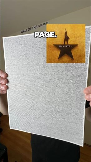 The Hamilton musical script has been added to the wall #internet #theinternet #internetculture