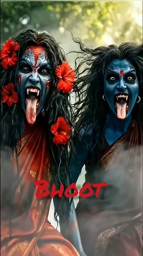 Jungle Mein 2 Girl Bhoot 😱 | Scary Ghost Cartoon Shorts | AI Horror