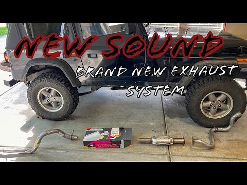 Thrush Turbo Muffler and Exhaust System Replacement Jeep Wrangler YJ 4.0