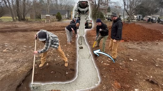 The foundation of a house — the concrete layer