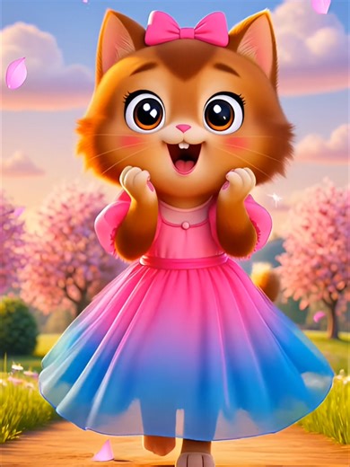 Three Kitten Farm Tales Episode 17: Girl Kitten🐱 Discovers Magical Barn🏠 Secret! ✨🦋 Adorable caramel girl kitten🐱 in flowing pink-blue dress👗 finds mysterious glowing light🌟 in old farm barn🏠! She enters gracefully, glowing butterflies🦋 wake up and dance💃 with her, lighting up hidden rainbow mural🌈 on ceiling! Explosive petal confetti💥 shower and sparkles✨ everywhere for super magical happy ending! Cute kitten cartoon, magical butterflies dance, barn adventure for kids, toddler glow m