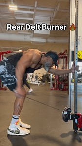 🚨Try these to set your rear delts on fire 🔥 Using cables allows you to put more emphasis on the negative portion of the movement. 📝Note: I’m locking my elbow and rotating at the shoulder. Arm path is at about 45° (like how an anime character runs with his arms behind him). Do this right and you’re rear delts (and upper part of your triceps) will be lit up and pumped! 🎥 In this video @jed_north shorts & tank keeping me fly. Head over to JedNorth dot com and use code AJ15 for 15% off ur entire