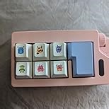 Keyboard Fidget Toy - Loud Keyboard Fidget Clicker Cute Keyboard Clicker Fidget Button Stress Relief Fidget for Adult to Relief Stress (Pink)