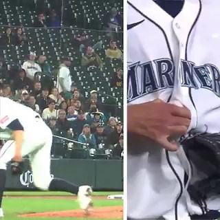 NEW: Mariners pitcher Logan Gilbert just pulled off one of the strangest plays in MLB history…A 107.8 mph line drive slammed straight into his jersey and got completely lodged there.It took him a few seconds to figure out where the ball even went.The play was ruled a single because the ball was considered dead once it stuck in his uniform.First time that’s ever happened in the majors. Wild.